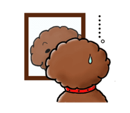 toypoodle afro dog sticker #2642709