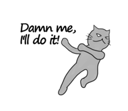 Cynical Cat sticker #2643950