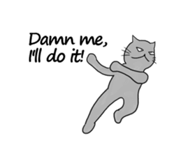 Cynical Cat sticker #2643950