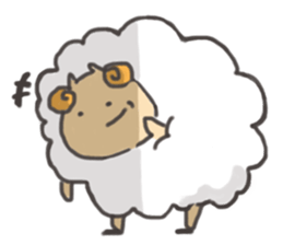 Daily of "kawaii" sheep of japan sticker #2644011