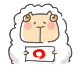 Daily of "kawaii" sheep of japan sticker #2644013