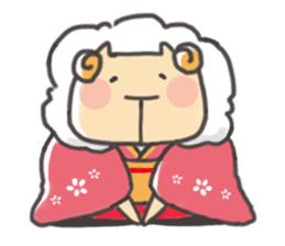 Daily of "kawaii" sheep of japan sticker #2644025