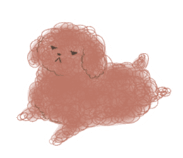 messy poodle pooko sticker #2644795