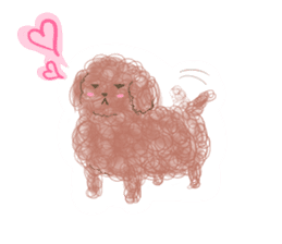 messy poodle pooko sticker #2644796