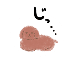 messy poodle pooko sticker #2644804
