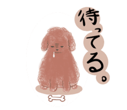 messy poodle pooko sticker #2644813