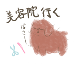 messy poodle pooko sticker #2644817