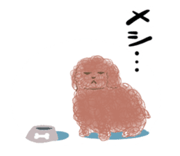 messy poodle pooko sticker #2644821