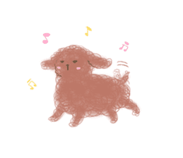 messy poodle pooko sticker #2644831