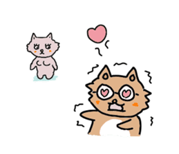 Cat with glasses sticker #2645054