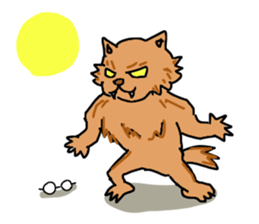 Cat with glasses sticker #2645070