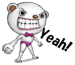 Four steps of a positive bear sticker #2647276