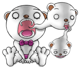 Four steps of a positive bear sticker #2647298