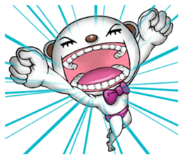 Four steps of a positive bear sticker #2647305