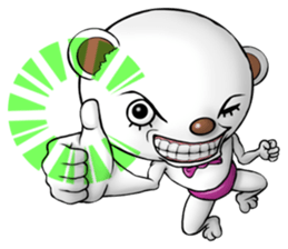 Four steps of a positive bear sticker #2647308