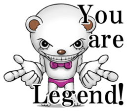 Four steps of a positive bear sticker #2647314