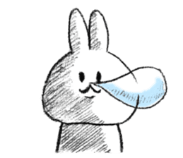 Rabbit is not the true feelings sticker #2647540