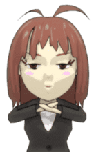 Sticker of the anime style of woman sticker #2648638
