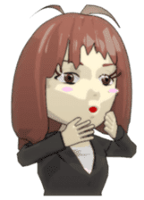 Sticker of the anime style of woman sticker #2648639
