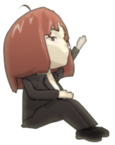 Sticker of the anime style of woman sticker #2648659