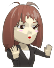 Sticker of the anime style of woman sticker #2648660