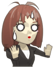 Sticker of the anime style of woman sticker #2648665