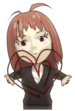 Sticker of the anime style of woman sticker #2648670