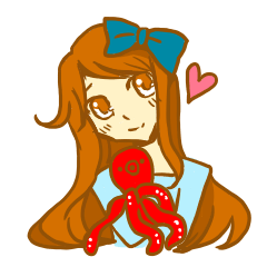 The girl with octopus