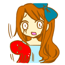 The girl with octopus sticker #2650077