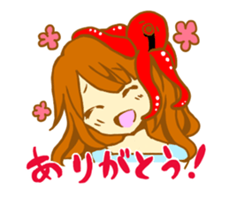 The girl with octopus sticker #2650078