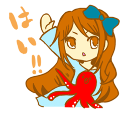 The girl with octopus sticker #2650079