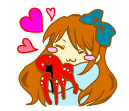 The girl with octopus sticker #2650087
