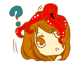 The girl with octopus sticker #2650089