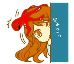 The girl with octopus sticker #2650092