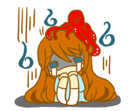 The girl with octopus sticker #2650093