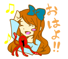 The girl with octopus sticker #2650095