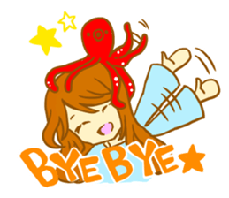 The girl with octopus sticker #2650096