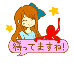 The girl with octopus sticker #2650099