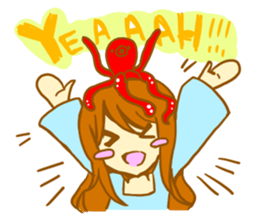 The girl with octopus sticker #2650108