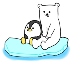 A white bear and penguin! sticker #2650957