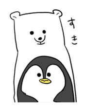 A white bear and penguin! sticker #2650977