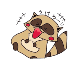 Daily life of the raccoon-kun sticker #2651679