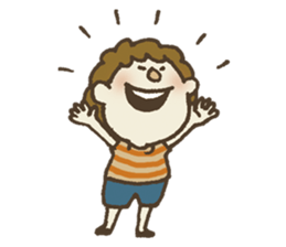 boy,girl,rabbit and bear sticker #2653966