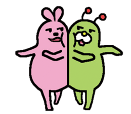 Fairy of the caterpillar and the rabbit. sticker #2654390