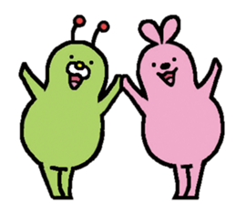 Fairy of the caterpillar and the rabbit. sticker #2654392