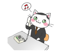 Tweet Cats vol.2 Salaryman cat sticker #2655559