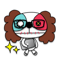 Plush toy Zombie puppy dog sticker #2656956