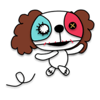 Plush toy Zombie puppy dog sticker #2656957