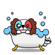 Plush toy Zombie puppy dog sticker #2656960