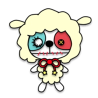 Plush toy Zombie puppy dog sticker #2656961